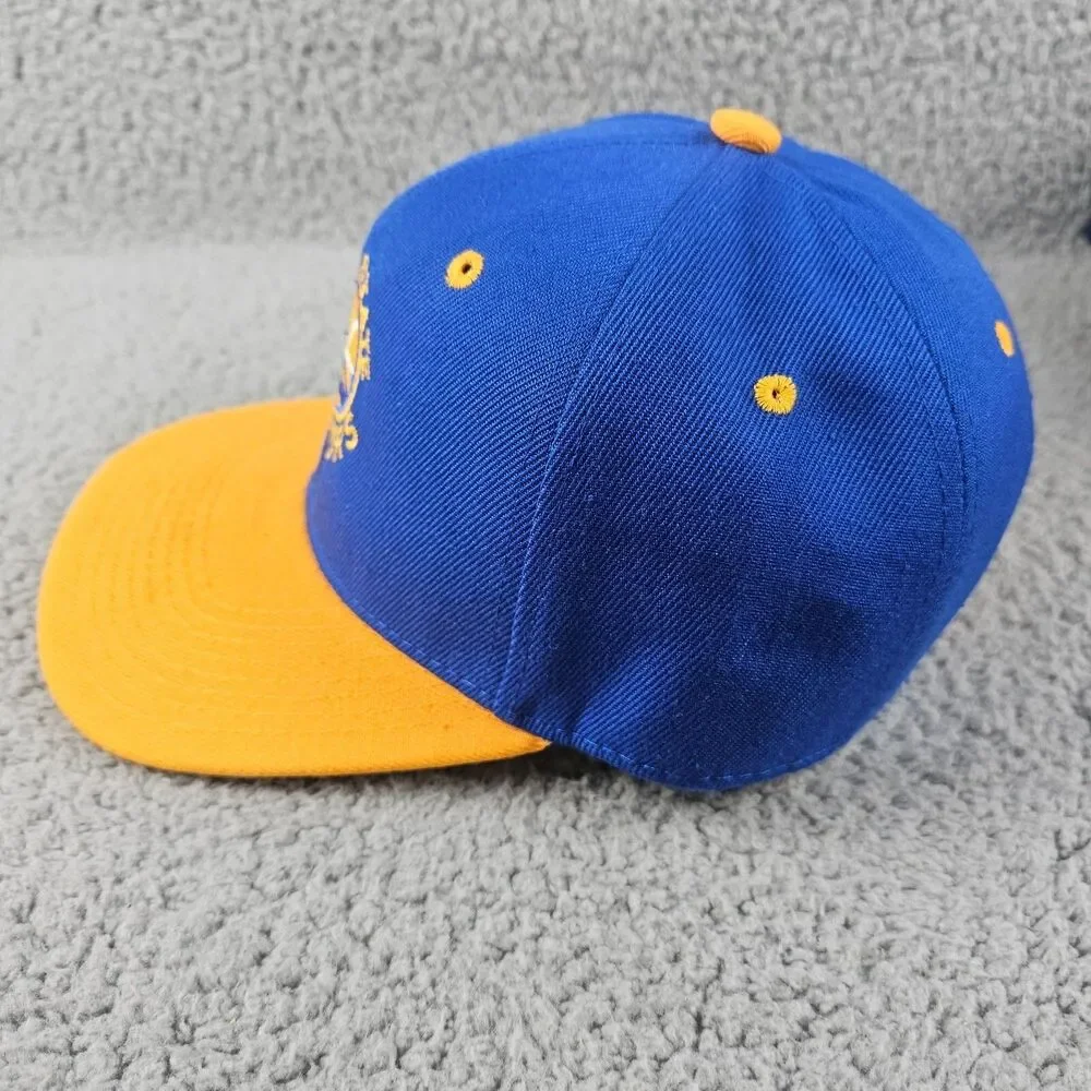 Golden State Warriors Hat Snapback Blue Yellow 6 Panel Basketball